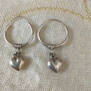 Sterling silver heart earrings